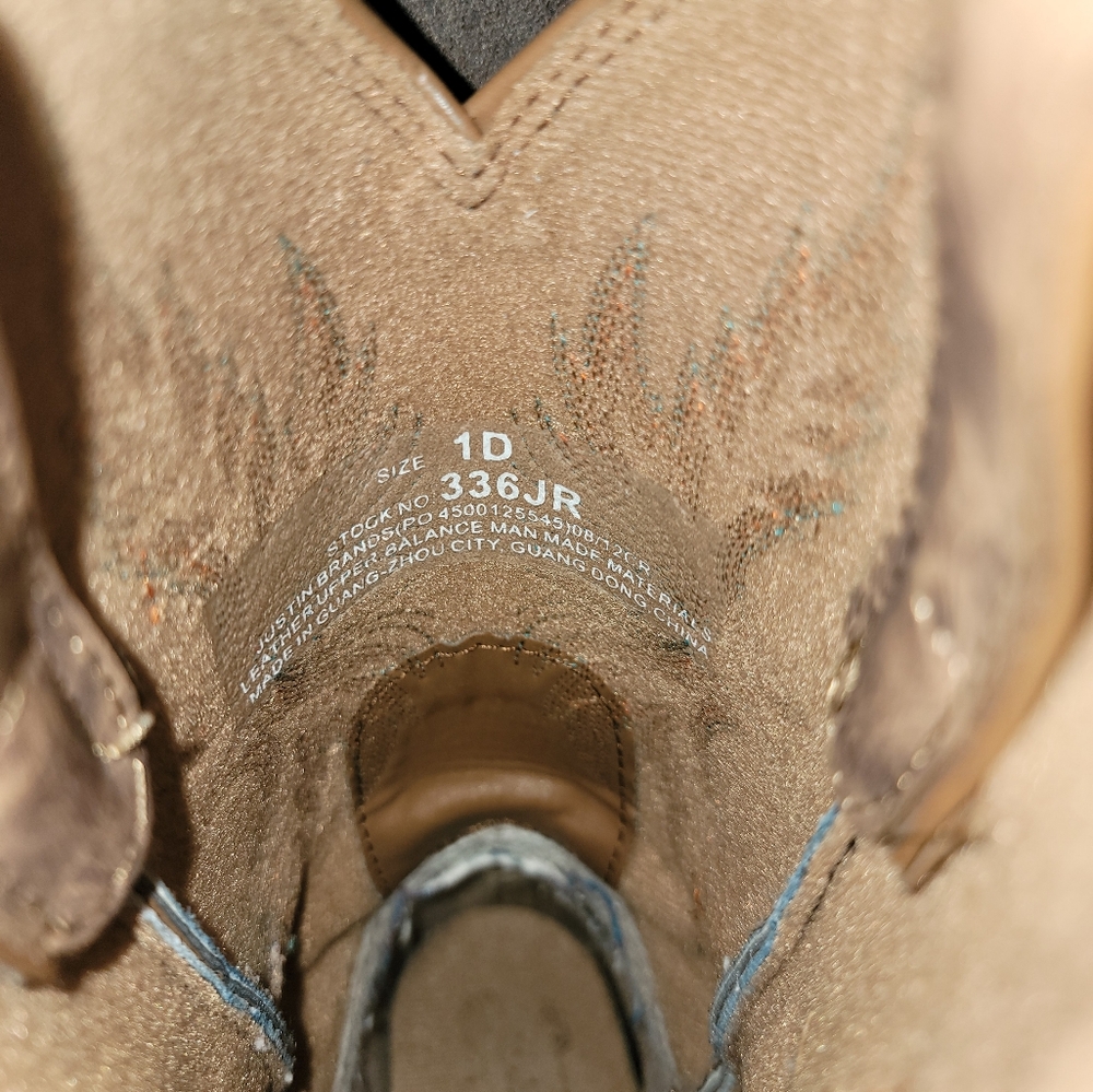 JUSTIN Kids 1D Western Riding Boots - Picture 7 of 11
